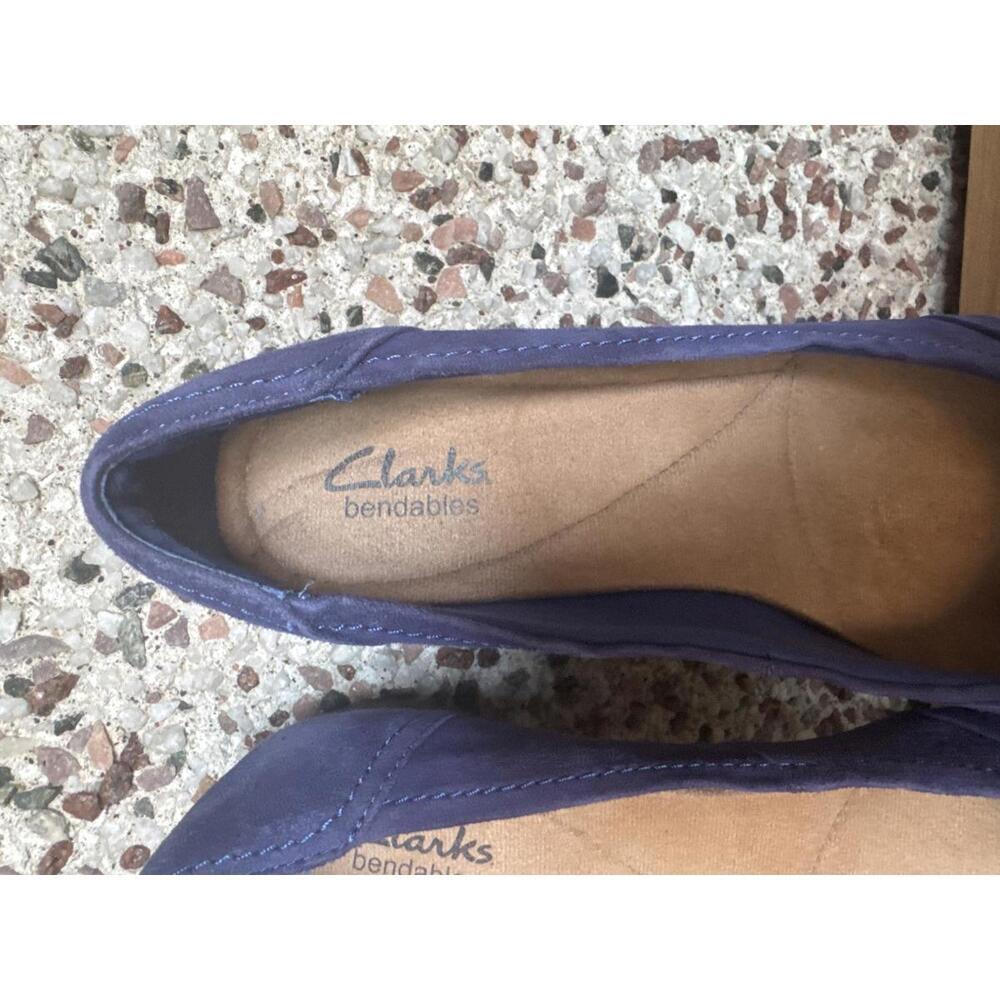 Clarks Bendables “Propose Pixie” Blue Suede Flats… - image 6